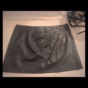 Nanette Lapore Black Leather Mini Skirt, Size 6